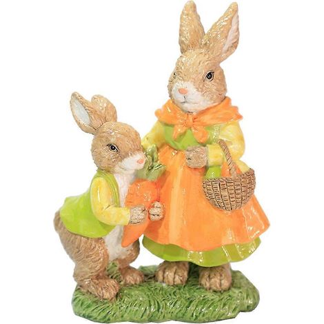 Osterhasen-Ornamente, Mikro-Landschaftsfigur aus Kunstharz, Miniatur-Feengarten-Dekorationszubehör