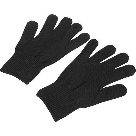 Lot de 2 Gants Anti-Coupure Niveau 5, Gants de Travail Résistants aux Coupures pour Cuisine Jardin, Noir (1/5)