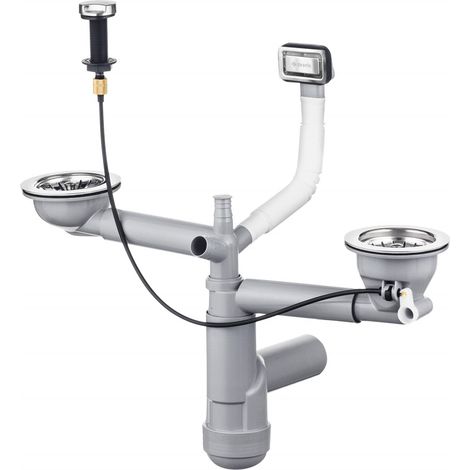 Deante Modèle Granit syphon acier pour évier