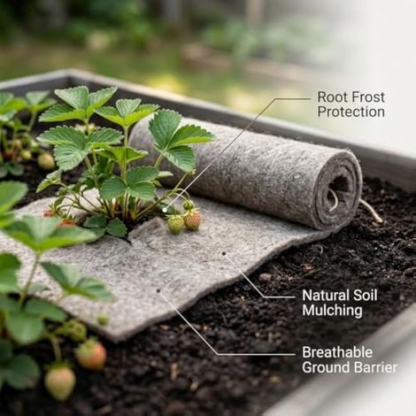 Tapis en coco - Protection hivernale - 80 x 500 cm - Biodégradable - Pour (1/3)
