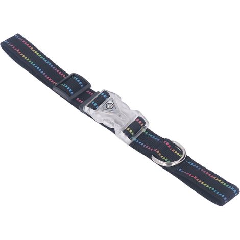 Verstellbares, leuchtendes Hundehalsband mit 3 Leuchtmodi, ideal für Nachtspaziergänge (Größe L). (1/5)