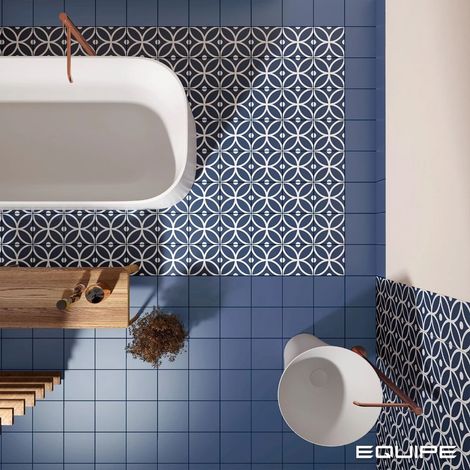Carrelage Imitation Carreaux De Ciment 20x20 RIVOLI Oceanum (1m²) - Les Carreaux de Jean (1/3)