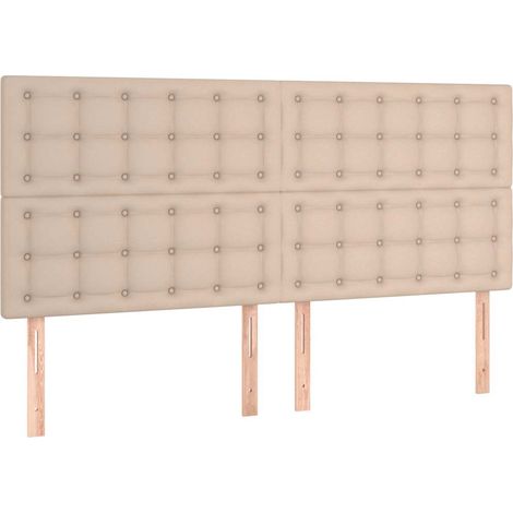 Maison Exclusive - Tête de lit Cappuccino 200 x 5 x 118/128 cm Similicuir (1/5)