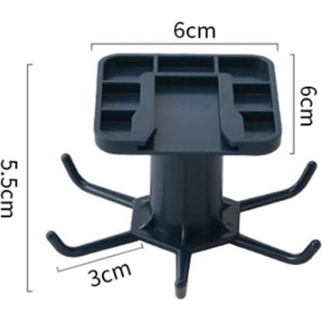 Rotatif à 360° Porte Ustensiles Cuisine Lot de 2,Support Ustensiles Cuisine avec 6 Crochets,sans perçage Rangement Organiseur Rack,pour Cuisine/Bains (1/3)