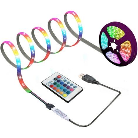 Striscia LED da 3 m con telecomando a 24 tasti, luce LED USB per decorazioni per feste e progetti fai da te (1/5)