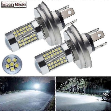 Paire de phares LED P45t R2 66smd pour moto, feux de route/croisement, scooter/cyclomoteur (1/4)