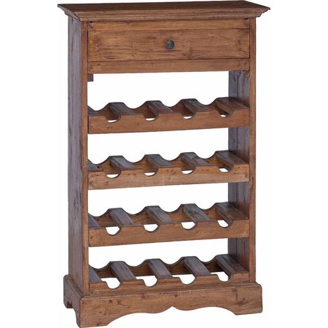 Weinregal Massives Mahagoni Holz vidaXL