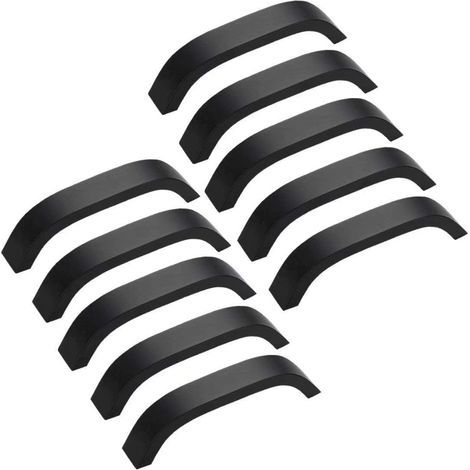 10 pieces black cabinet handles - black kitchen cabinet handles, 96mm cupboard handles, kitchen furniture cupboard handles (1/3)