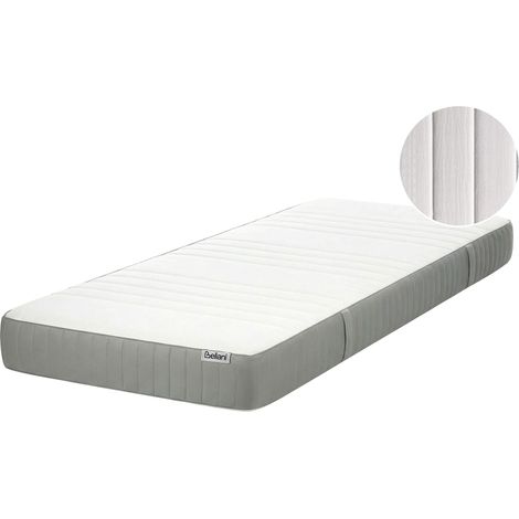 Gel Foam Mattress White and Grey EU Small Single Size Firm Zippered Removable Polyester Cover Bedroom Accessories COOL FLEX 7 PLUS (1/5)