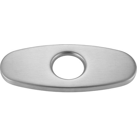 Couvercle d'évier en acier inoxydable de 5,5 pouces pour robinets d'évier de salle de bain ou de cuisine, robinets mélangeurs à 1 ou 3 trous (brossé) (1/5)