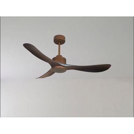 Modulo de KlassFan - Super destratificateur et ventilateur DC 166 cm Chrome pales bois noir sans Lumière 30 à 60 m² (1/5)