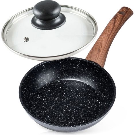 Sartén de granito con tapa de cristal BLACK&WOOD 16 cm (1/5)