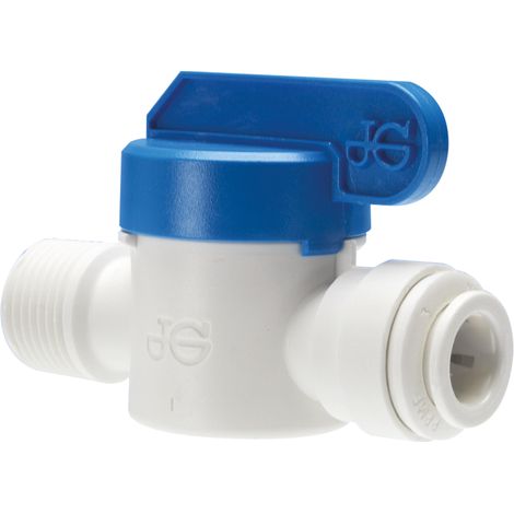 John Guest Speedfit Push Fit Male Shut Off Valve 3/8" Tube OD x 3/8" Male NPTF Thread (1/4)