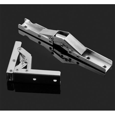 2 paquets de support d'angle de 90 degr¨s support de support d'affichage pliable support de porte pliante/charni¨¨re d'¨tag¨¨re support cach¨ cadre de table accessoires de meubles (2PCS) (1/5)