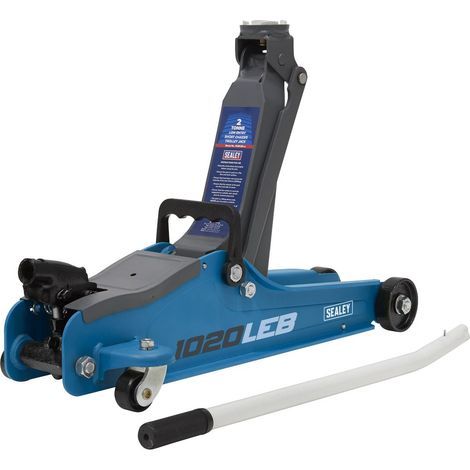 Sealey Trolley Jack 2 Tonne Low Profile Short Chassis - Blue 1020LEB