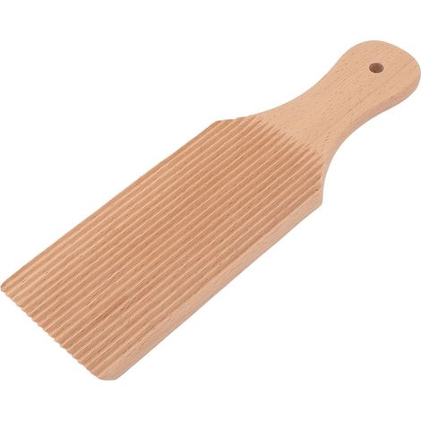 Planche à gnocchis en bois de hêtre, avec poignée ergonomique et motif incurvé parfait, outil idéal pour la fabrication de pâtes. (1/5)