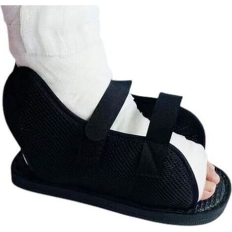 Chaussures de randonnée réglables après chirurgie avec embout respirant, bout ouvert, récupération après plâtre ouvert, support de chaussure de protection pour les blessures au pied (1/5)