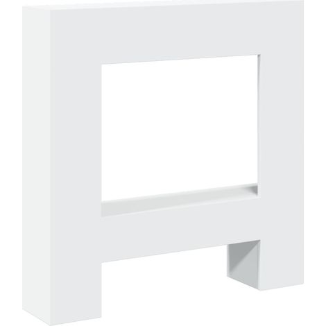 Cadre de cheminée blanc 81x18x82 cm bois d'ingénierie