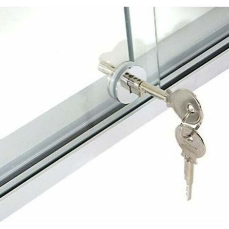 Glass door lock. Sliding door lock. Round glass lock. Movable door lock Jewelry cabinet lock Glass lock (1/4)