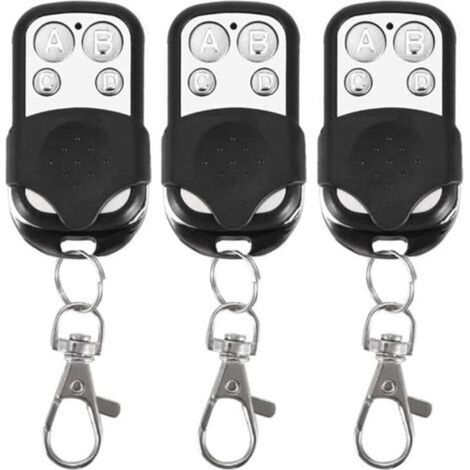 Lot de 3 télécommandes universelles pour Portail Automatique fréquence 433,92 MHz Code Fixe, 4 Boutons pour contrôler jusqu'à 4 Portes (1/5)