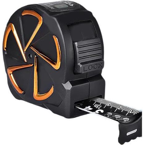 Mètre ruban rétractable, 5m/19mm, acier carbone, noir/orange (1/5)