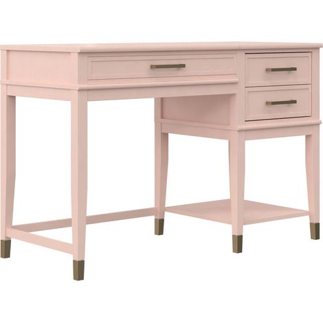 WesterleighBureau avec plateau élévateur en mélaminé rose (1/5)