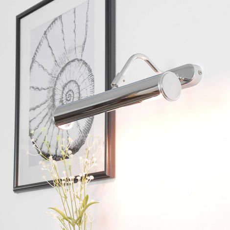 Bilderleuchte Messinglampe in Chrom 30cm