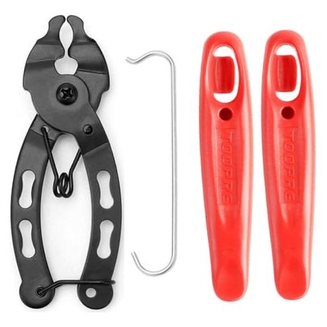 Fahrradkettenspalter, Fahrradketten-Schnellspannzange, 2-in-1-Werkzeug, einfach zu verwendender Kettenzangenöffner, Fahrradkettenwerkzeug, kompatibel mit allen Ketten