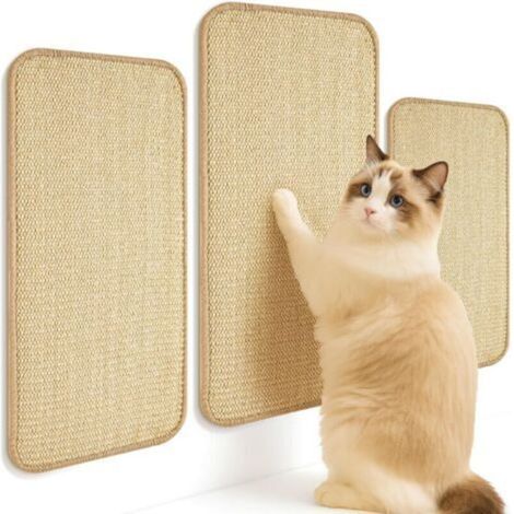 Ensemble de 3 tapis à griffer pour chat, tapis à griffer auto-adhésifs, protègent le canapé des griffures, 60 x 30 cm, 50 x 25 cm, 40 x 20 cm (1/5)