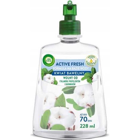 Ricarica Air Wick Active Fresh Cotton a forma di fiore, 228 ml