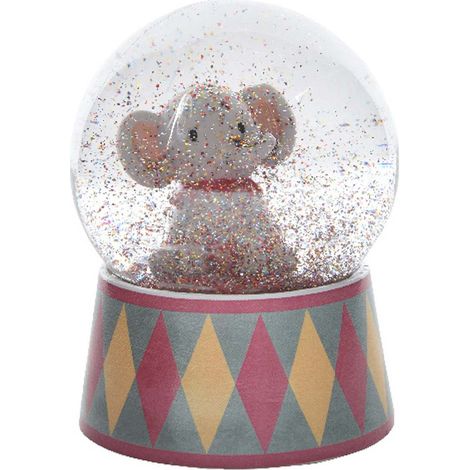 Kaemingk – Boule à neige éléphant, Ø 6,5 cm, polyrésine