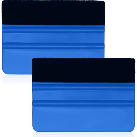Sollbry 2er-Pack Filzkanten-Rakel, 10 cm Vinyl-Rakel, gerader Vinyl-Schaber für Autofenster (blau) (1/5)
