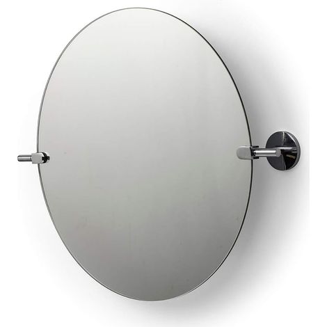 Croydex Oval Tilting Bathroom Mirror in Chrome, 58 x 48cm - Hampstead (1/5)