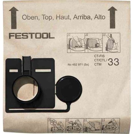 Festool 452971 Filter Bag FIS-CT 33/5 5 Pack