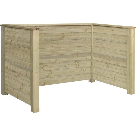 FRANKEL kaiserkraft, Habillage de poubelles Plank Profil, bois (1/5)