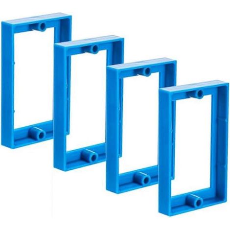 Lot de 4 rallonges de prise simple 1/2 pouce, rallonge de prise électrique, boîte d'extension bleue (1/4)