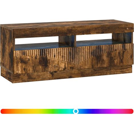 Maison Exclusive - LED-TV-Schrank Raucheiche Holzwerkstoff (1/5)