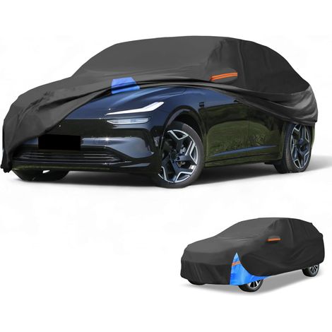 Housse Voiture Universelle Imperméable pour SUV 1pc Couleur Noir Bleu, Matériau 210D-PU, Dimensions 485x190x150cm, Ext. Ttes Saisons, Protection Neige Feuilles (1/5)