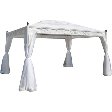 Pavillon in Stahl und weißem Polyester 3x3 MT Piper (1/2)