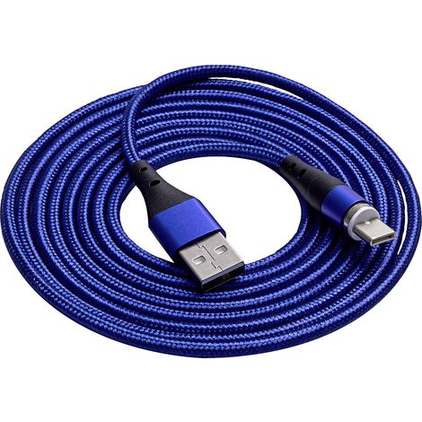 Akyga Câble USB USB-A mâle, USB-C® mâle 2.00 m bleu AK-USB-43 (1/4)