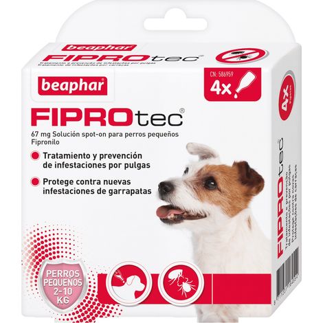 Pipetas antiparasitarias Beaphar Fiprotec Spot On Perros Pequeños (2-10 kg) - 4 pipetas