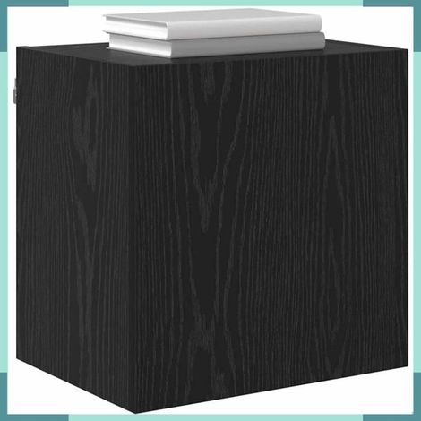 882937 Meuble TV mural Chêne noir 40,5x30x40cm Bois d'ingénierie (1/5)