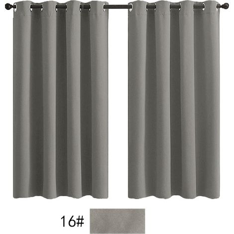 Rideau occultant pour salon, rideau isolant thermique, rideau à œillets, convient pour porte-fenêtre (2 pièces, 107 x 160 cm).