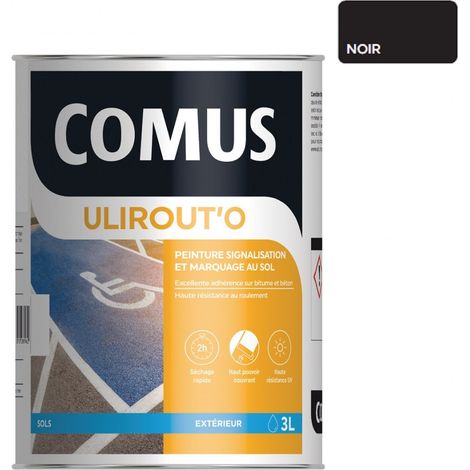 ULIROUT'O NOIR 3L - Peinture pour signalisation et marquage routier en phase aqueuse - COMUS (1/3)