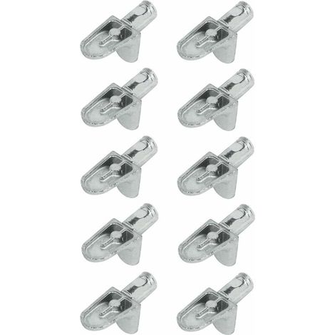 10x taquet acier équerre à tenon 5mm meuble étagère placard plateau armoire support fixation