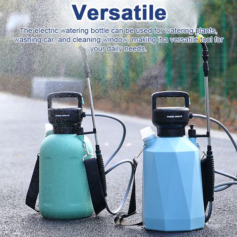 Aspersor eléctrico portátil recargable por USB, herramienta agrícola, pulverizador de agua multifuncional para plantas de jardín y limpieza de ventanas. (1/2)