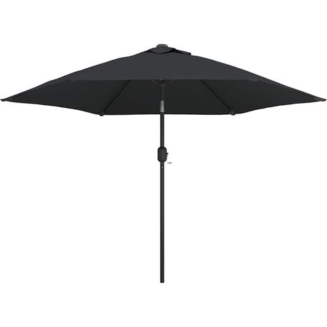Maison Exclusive - Sonnenschirm mit Metall-Mast 300 cm Schwarz (1/5)