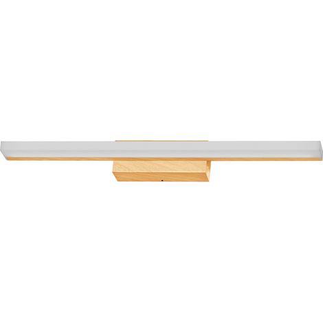 OSRAM Luminaire Orbis Mirror décor bois, 60 cm, boîtier en aluminium, 10 W, 950 lm, indice de protection IP44, température de couleur réglable via Click CCT (4000 K et 3000 K), gradable via commande t (1/4)