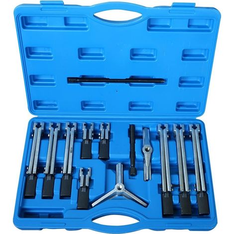 Juego de extractores de rodamientos, cojinetes, y poleas universales de 2 y 3 brazos, 13 piezas (1/5)