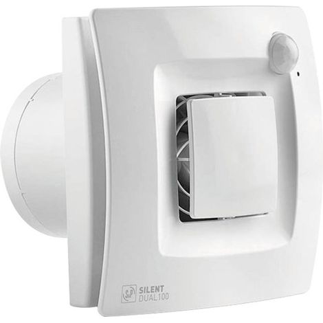 Unelvent – Aérateur VMC silencieux D100mm – Détection hygrométrique et présence – Débit 90 m3/h – Pour espaces confinés